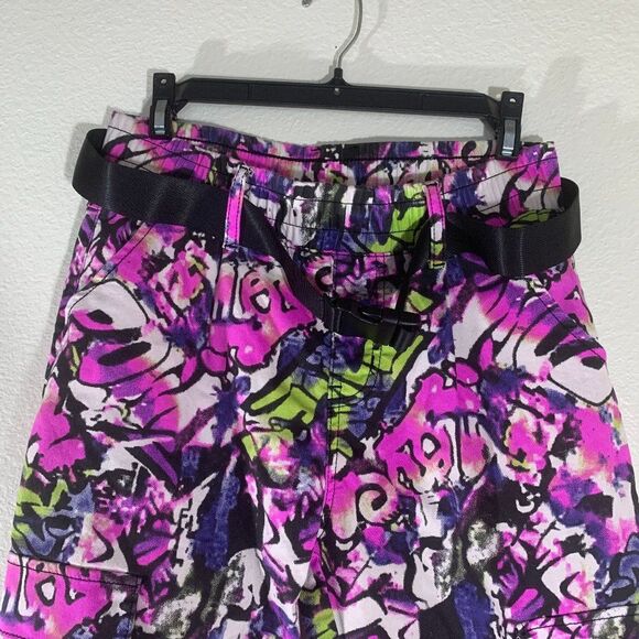 VIP Jeans Graffiti Streetwear Print Stretch Cargo Jogger Pants in Size 7 or 28 - Picture 5 of 10